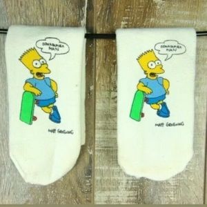 Vtg NOS 1990 20th Century Fox Bart Simpson Socks.